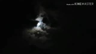 Moon hiding behind the cloud