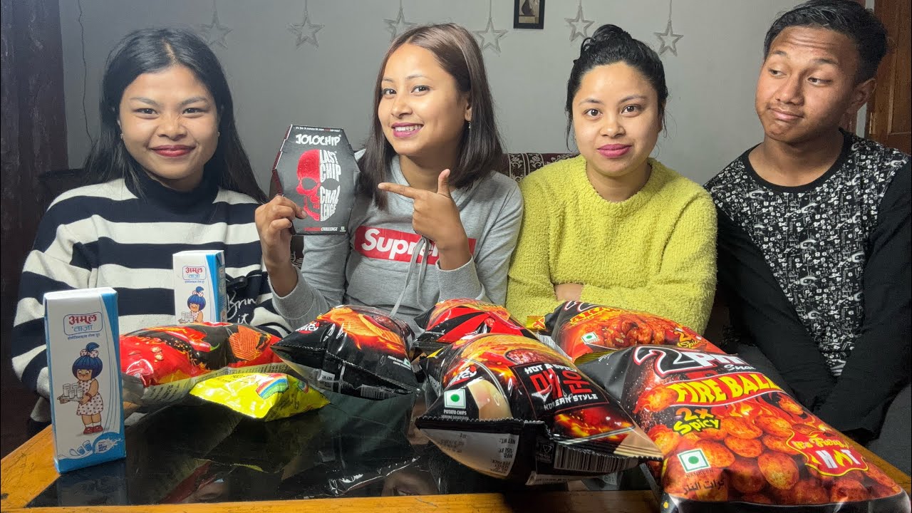 Spicy chips challenge || Last chip challenge 🥵🥵||siblings ✨|| ​⁠