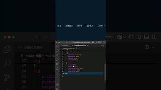 css Navbar Hover Effect in 30 Seconds #coding #html #css #javascript #shorts