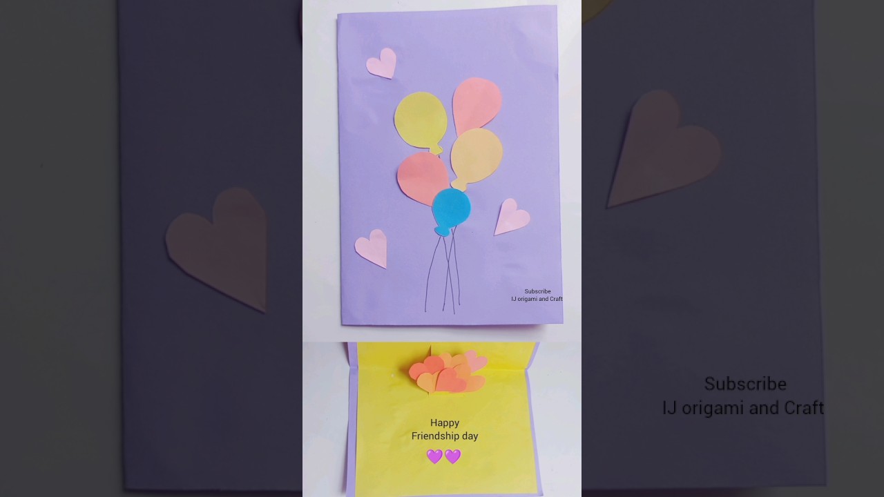 How to make paper card - DIY Handmade Friendship card making ideas 