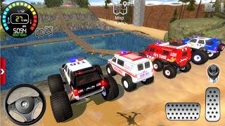 Police Car, Fire Truck, Ambulance Extreme Off-Road - Racing online Car Games #1 - Android GamePlay screenshot 2