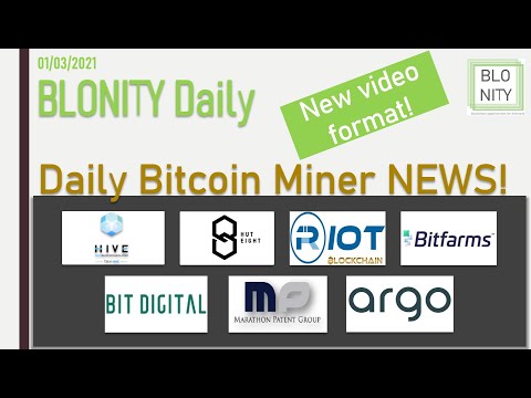 BLONITY Daily II News From HIVE BLOCKCHAIN, BITFARMS, MARATHON PATENT GROUP And Another Green Day:-)