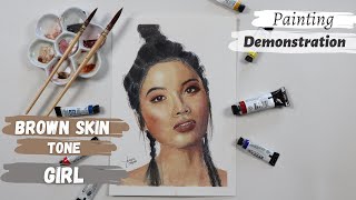 Portrait of a brown skin tone girl #shorts