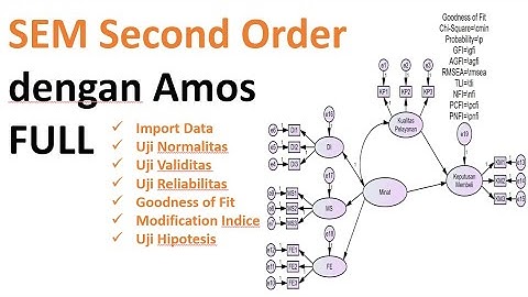 Tutorial SEM Second Order dengan Amos FULL