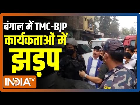 बंगाल में TMC-BJP कार्यकताओं में झड़प, BJP सांसद को नेताजी की प्रतिमा का माल्यार्पण करने से रोका गया - INDIATV
