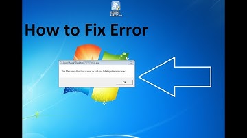 SOLVED the filename directory name or volume label syntax is incorrect