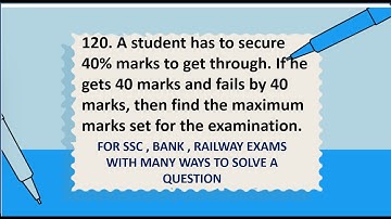 A student has to secure 40% marks to get through. If he gets 40 marks and fails by 40 marks