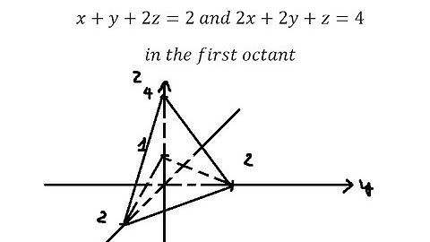 Find the volume of the region between the plane x+y+2z=2 and 2x+2y+z=4 in the first octant