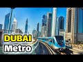 Dubai Metro Tour Ride: World Trade Center to Dubai Internet City | Dubai Metro Voice &amp; Stops 🇦🇪🚇