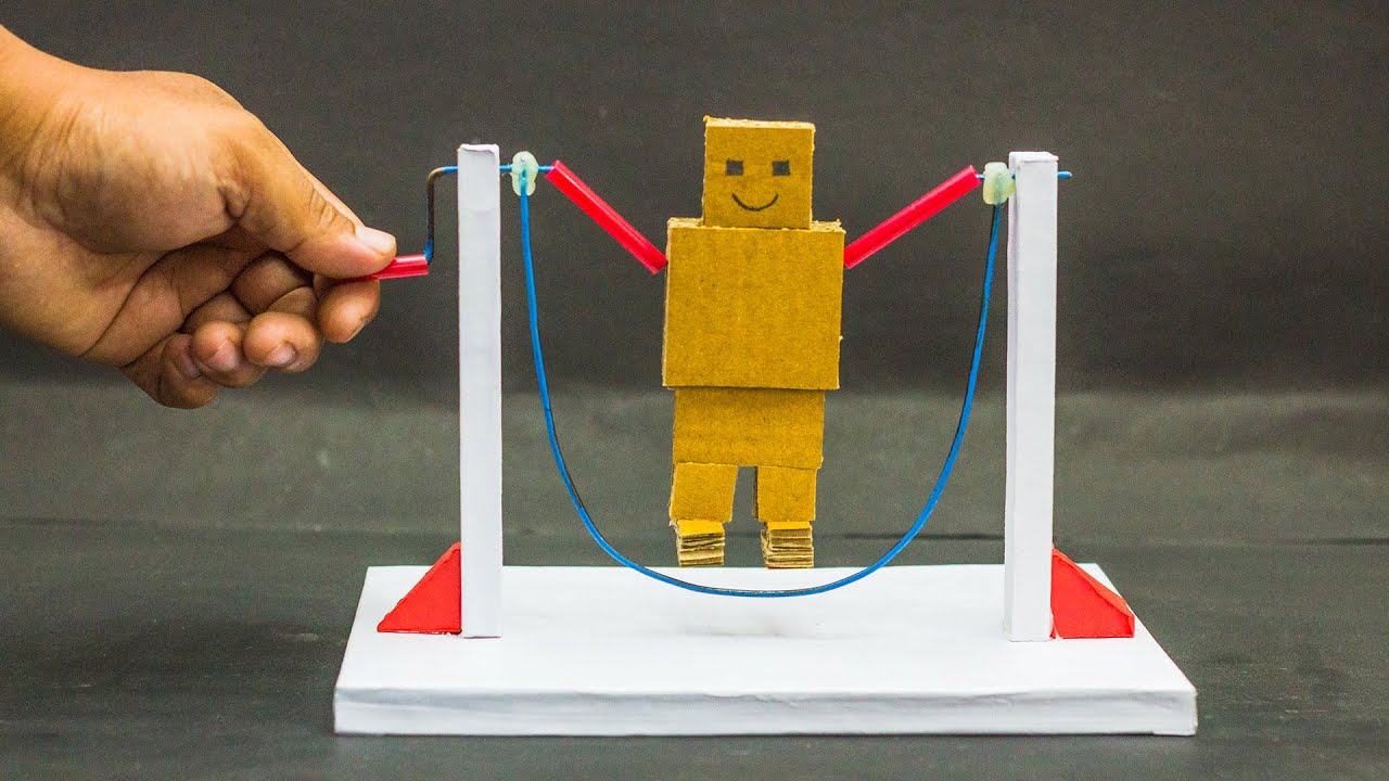 How to Make Jumping Rope Toy from Cardboard Science Toys YouTube
