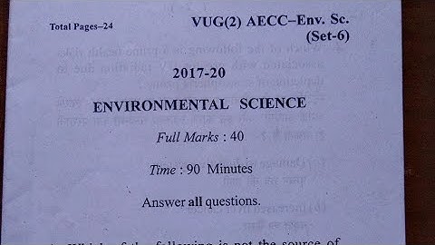 semester2 AECC (EVS-environmental science)(set6)commerce vbu UG(2017-20)PYQ