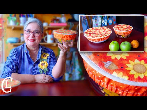 TAPAS ECOLÓGICAS de TELA en MINUTOS/Fáciles y Útiles🔥DI ADIÓS AL PLÁSTICO! ♻️Tapas reutilizables