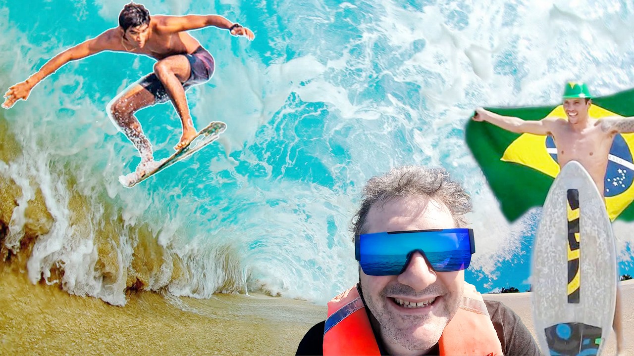 WAVE VS WAVE!!! SKIMBOARDERS CHARGE WORLDS LARGEST WAVES Skimboarding Video - Cabo Vs. Sununga!!!