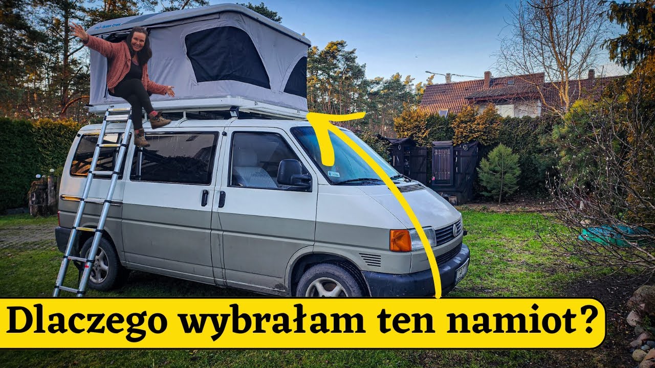 NAMIOT DACHOWY - instalacja i inne udogodnienia MINI KAMPER VW T4