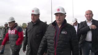 Георгий Полтавченко, Вячеслав Макаров и Игорь Албин на стадионе «Зенит Арена»