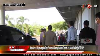Kapolres Majalengka Cek Protokol Penyebaran Covid - 19 Pada Pekerja PT. BBS