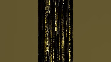 Yellow Matrix Code Rain 3D - Looped video animation for wallpaper #animation #matrix
