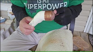 Flint Knapping - Introducing the Edbo 45 Bopper and Saving a Chunk of Flint Ridge Flint Profile