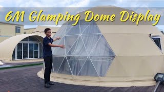 Dia.6m Luxury Dome Tent on Shelter Rooftop Display Area