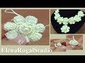 How to Make Beautiful Floral Necklace Tutorial 129 Colar floral bonito