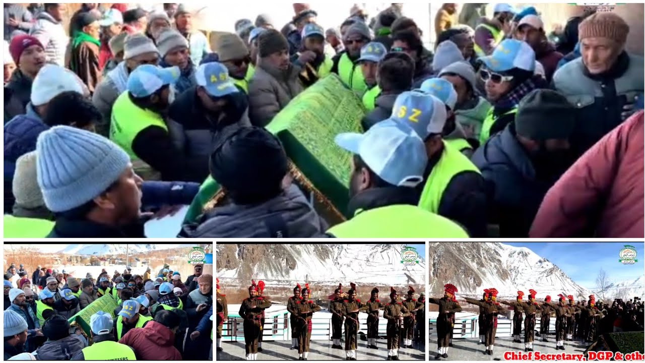 Chief Secretary Ladakh,DGP Among Other Joined Guard of Honour To late Qamar Ali Akhon At Sankoo