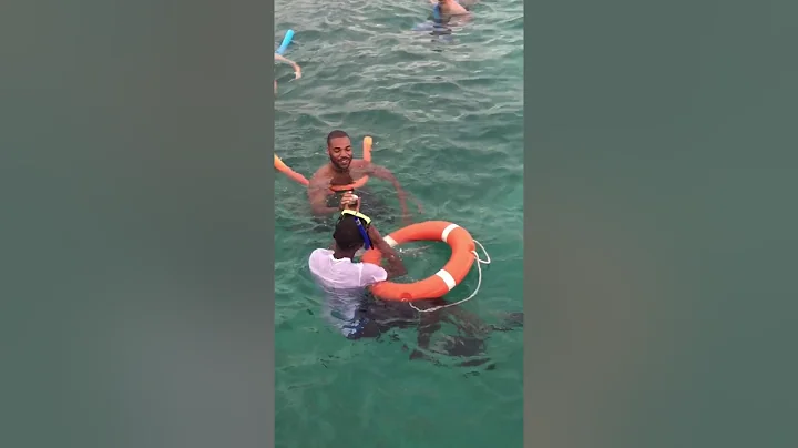 Deep sea swimming in the Caribbean