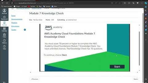 Module 7 Knowledge Check | AWS Academy Cloud Foundation | Storage