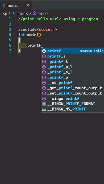 Print hello world using c program. #cprogramming #short #youtubeshorts ...