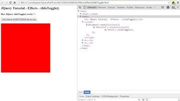 JQUERY SLIDETOGGLE METHOD DEMO