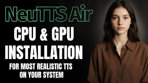 NeuTTS Air lokaal installeren | Realistisch AI-spraakklonen op CPU of lage GPU