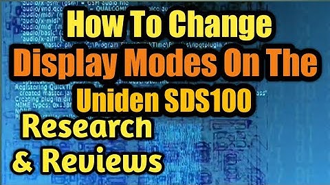How to change display modes on the SDS100