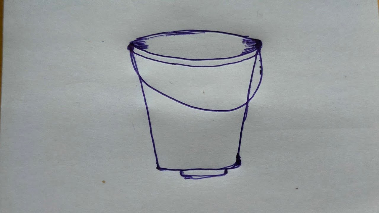 How to Draw a easy | simple bucket Drawing tutorial - YouTube