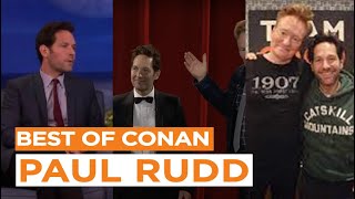 Best Of CONAN: Funniest Paul Rudd moments and UNAIRED clips (reupload)