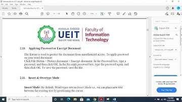 Easy way to encrypt and protect your documents || Introduction to ICT (Lab 2) || KFUEIT