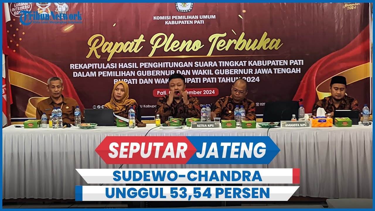 Rekapitulasi Pilkada Pati Usai, Sudewo Chandra Unggul 53,54 Persen Suara