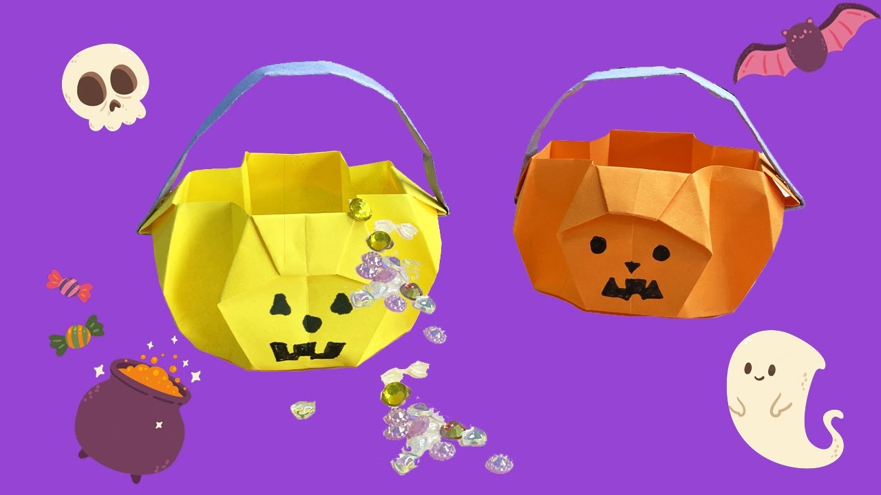 How To Make An Origami Easy Origami Halloween Pumpkin YouTube