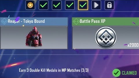 Call Of Duty Mobile Earn 3 Double Kill Medals in MP Matches Task Complete