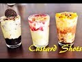 3 Delicious Custard Shots |Oreo Custard/Mango Custard/Banana Strawberry Custard  Shots