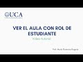 Tutorial para la visualización del aula con rol de estudiante