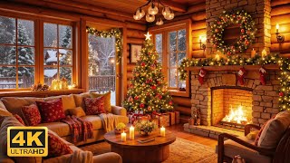 Instrumental Christmas Music With Fireplace 🔥 Relaxing Christmas Music 🎄 Soothing Christmas Ambience