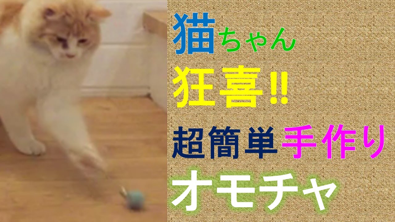 猫 簡単 手作りボール オモチャ 鈴ポンポン の作り方 Youtube