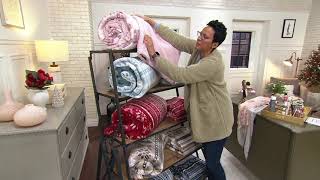 Berkshire Velvet Soft Fair Isle Print Sherpa Reverse Blanket on QVC screenshot 4