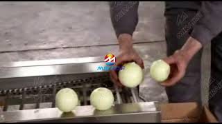 High efficiency fully automatic onion peeling and root cutting machine! #onion#onionpeel#machine