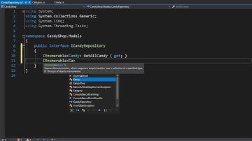 Creating ASP.Net Core 3.0 e-Shop: Adding Interfaces 7/39