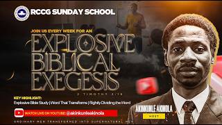RCCG SUNDAY SCHOOL | TOPIC: THE BOOK OF LIFE | 9TH AUGUST 2026