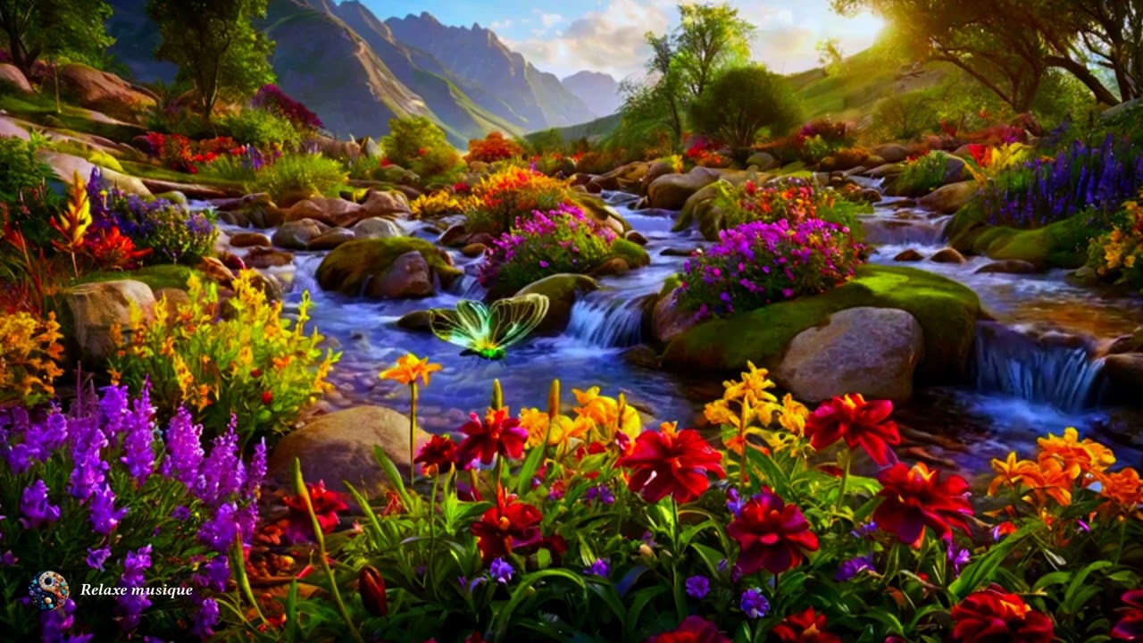Musique Relaxante, Douce et Agréable, Une Rivière et Le Son Des Oiseaux Pour Un Bien-être