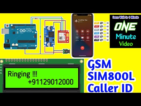 Sim800L Caller Number in LCD Project || sim800l get caller number || sim800l incoming call number