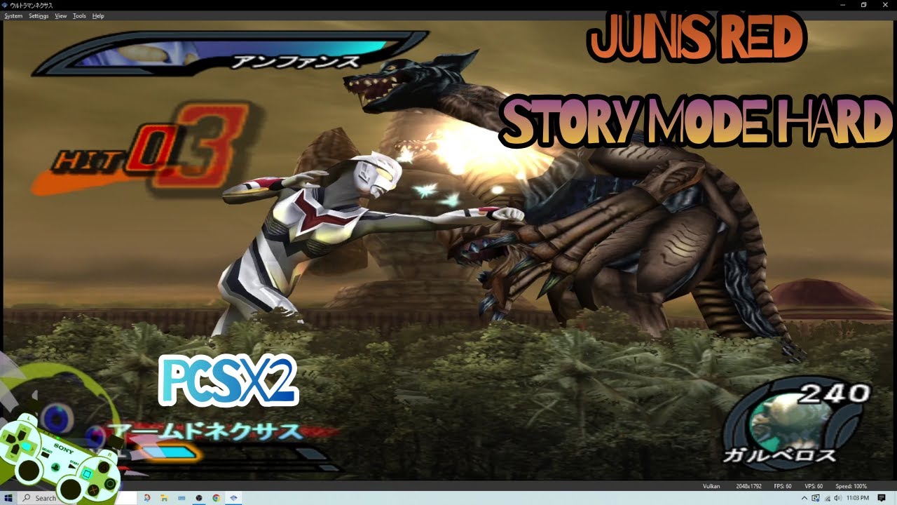 Ultraman NEXUS PS2, STORY Mode Hard, PCSX2 PC