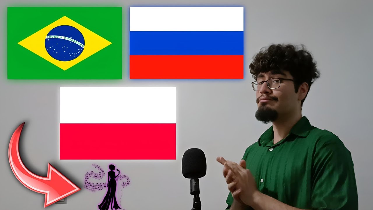 ASMR 3 Popular singer in 3 Language 🇧🇷🇵🇱🇷🇺