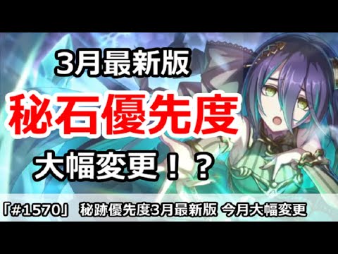 プリコネ 秘石優先度解説 3月最新版 初心者必見 今月は大幅変更 プリンセスコネクト Youtube